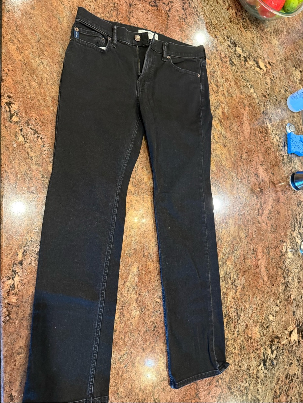 abercrombie kids Black Straight Jeans